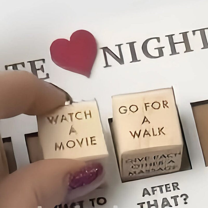 Luxury Wooden Date Night Dice Set - Creative and Exciting Date Ideas - Surprise Game-Nora Luxe