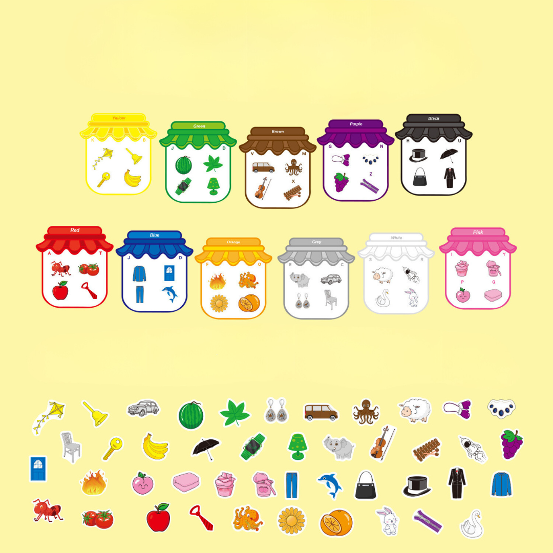 Magnetic Learning Stickers - Color Club-Nora Luxe