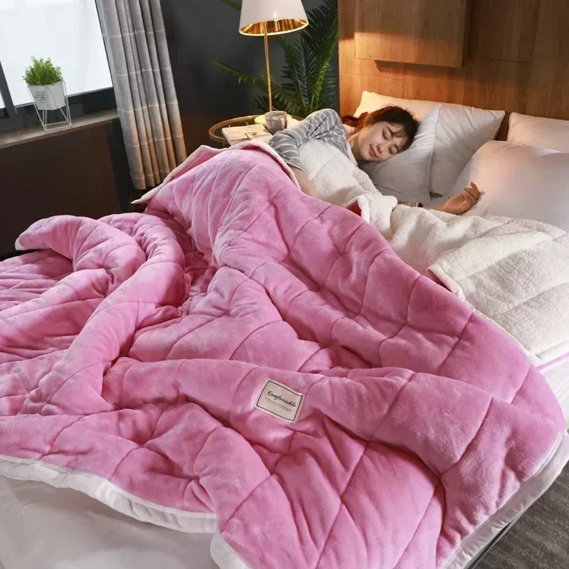 Warm flannel coral fleece blanket for autumn & winter – CosyBlanket
