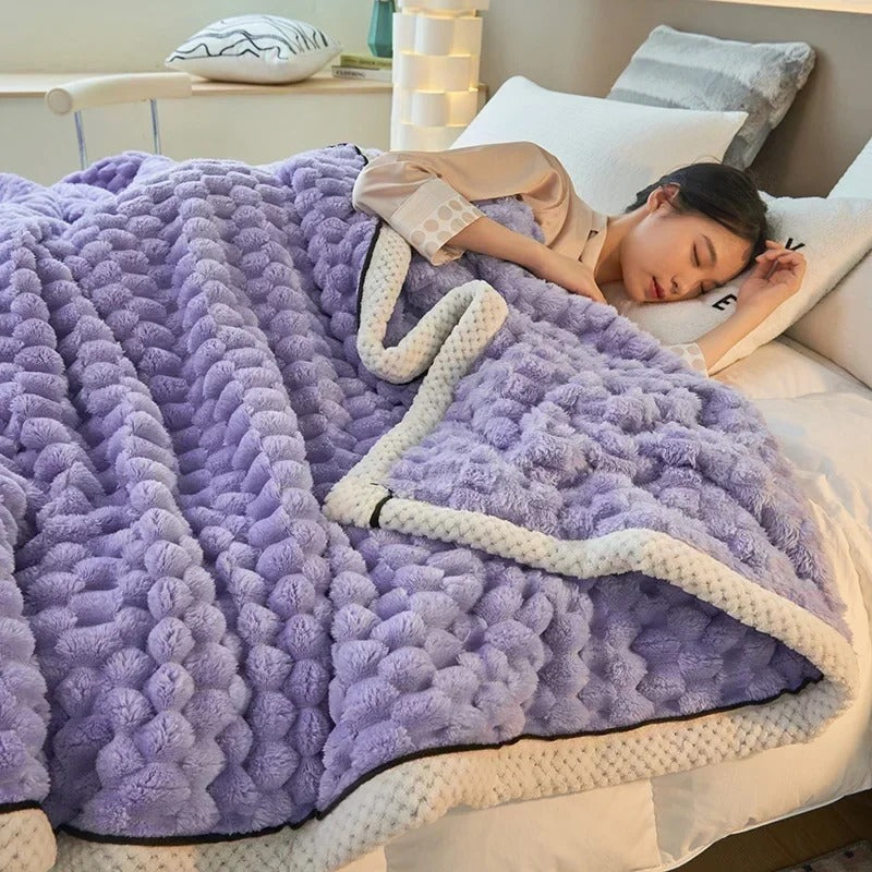 Double-layer Coral Velvet Blanket for Autumn & Winter – TurtleWarm