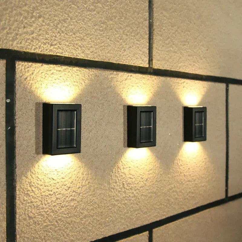 Lustrosas lanternas de parede solares LED sem fio - SolarGlow