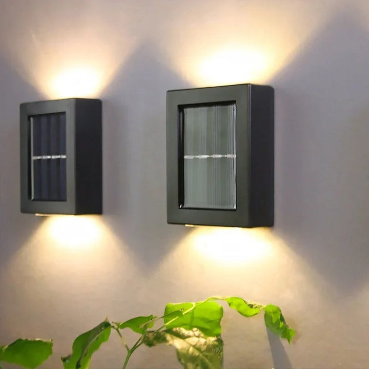 Lustrosas lanternas de parede solares LED sem fio - SolarGlow
