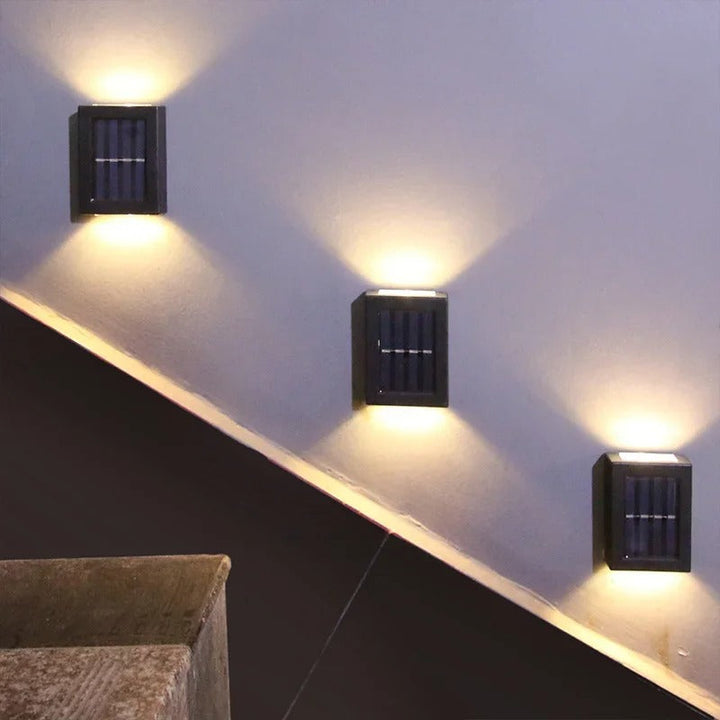 Lustrosas lanternas de parede solares LED sem fio - SolarGlow