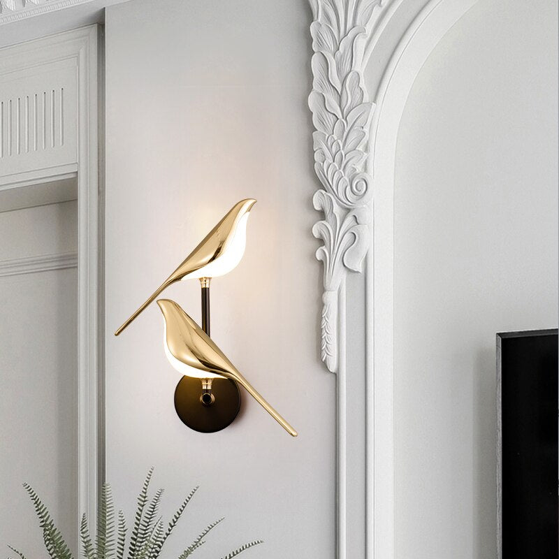 Luminária de parede moderna para pássaros - AviaryGlow