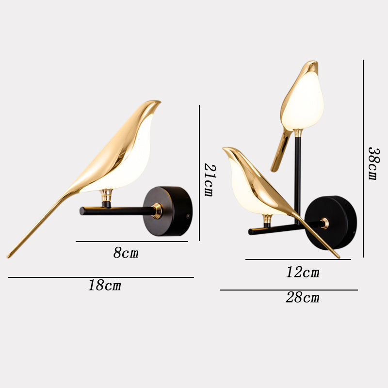 Luminária de parede moderna para pássaros - AviaryGlow