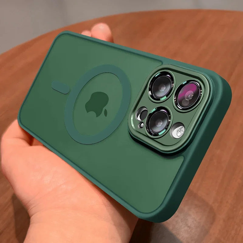 Matte Armour Magnetic Case with Shock Protection & Magsafe Support – 1+1 FREE-Green-For iPhone 16e-State of Style