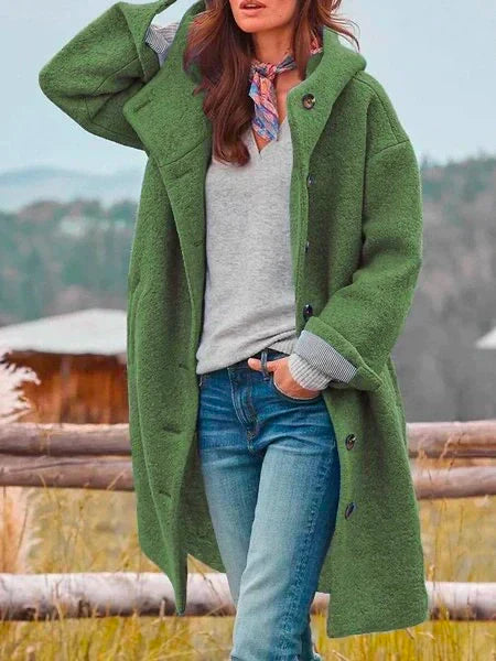 Maxi Hooded Capes for Women - Isabella-Green-S-Nora Luxe