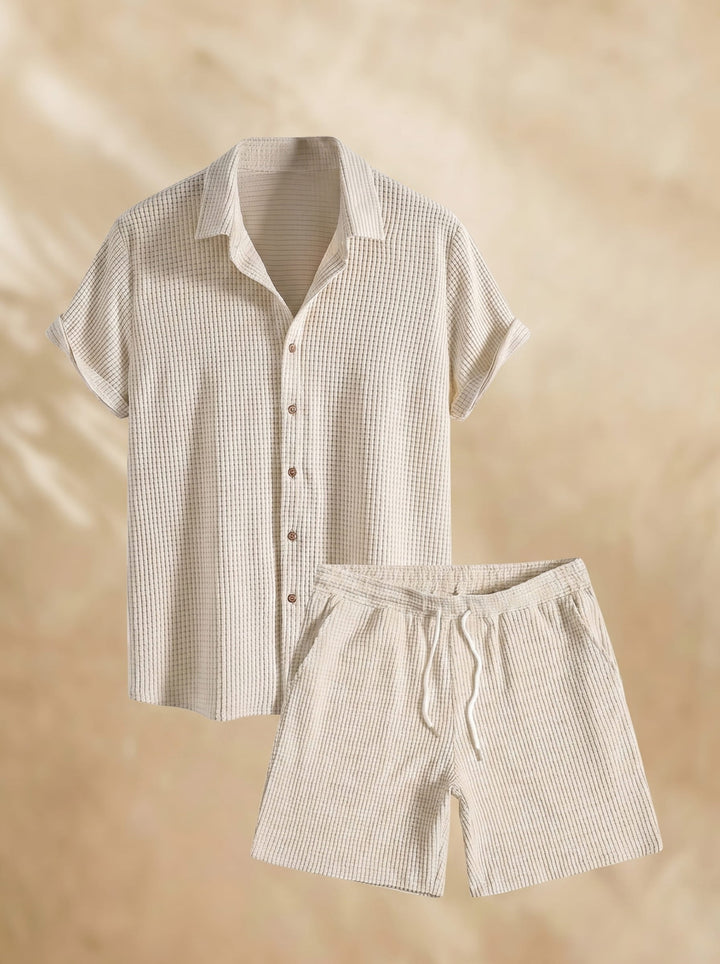 Summer Men's Lounge Set with Waffle Structure – Lenn