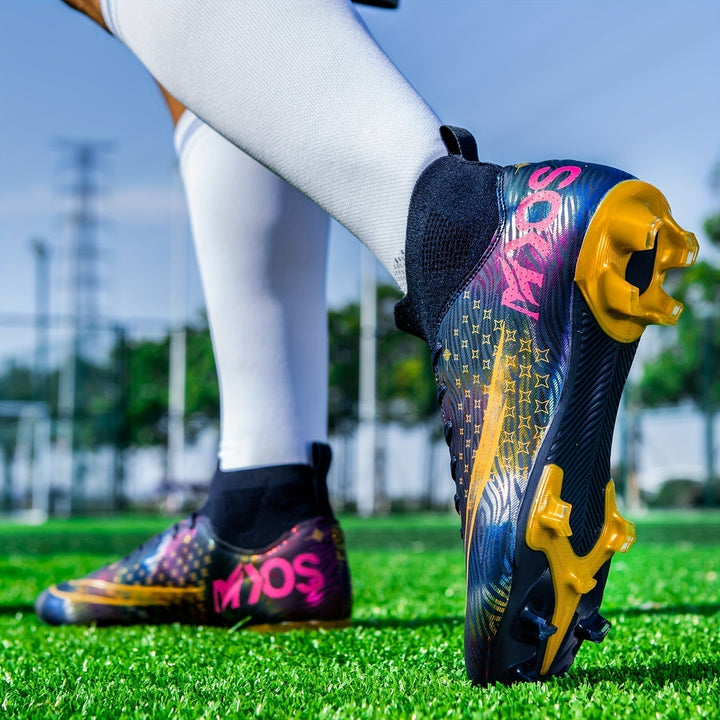 Men's Football Boots with Grip & High Ankle Design – Dario-White-7-The Livary