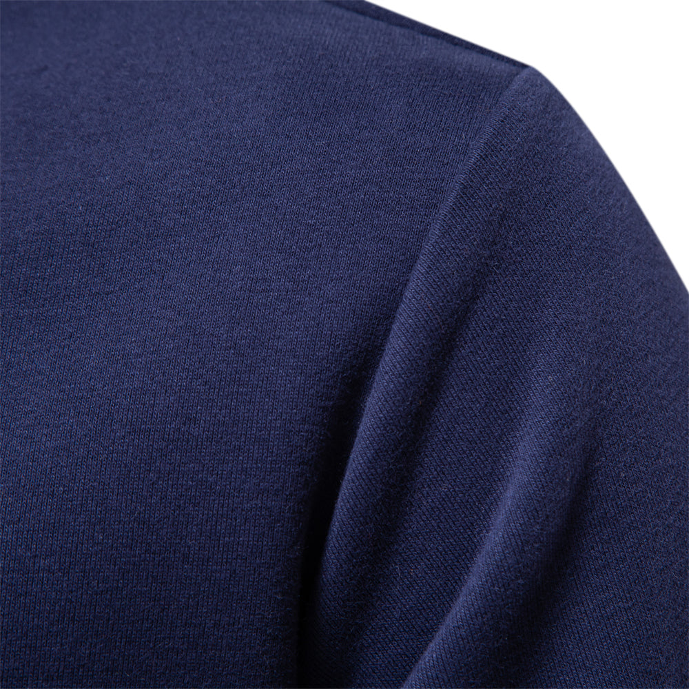 Men's Polo Sweater – Lorenzo-Dark blue-S-Nora Luxe
