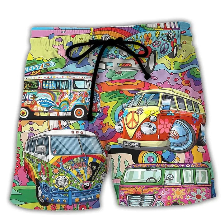 Men's Swim Shorts with Graffiti Print – NovaBay-Yellow-S-State of Style