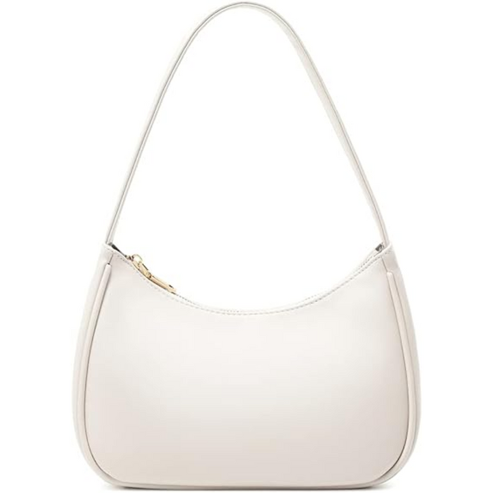 Mini Hobo Bag with Zipper - Sabrina-Beige-Nora Luxe