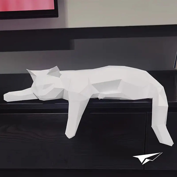 Modern Cat Figurine - Luna-White-Nora Luxe