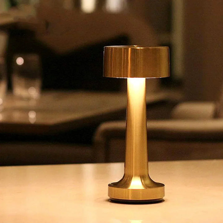 Modern Table Lamp - SleekGlow-Gold/Cylinder-Nora Luxe