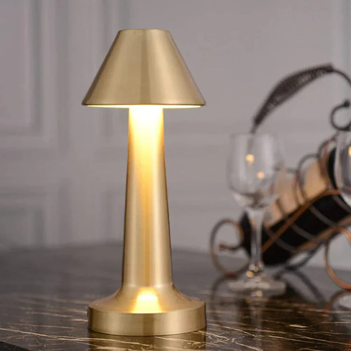 Modern Table Lamp - SleekGlow-Gold/Cylinder-Nora Luxe