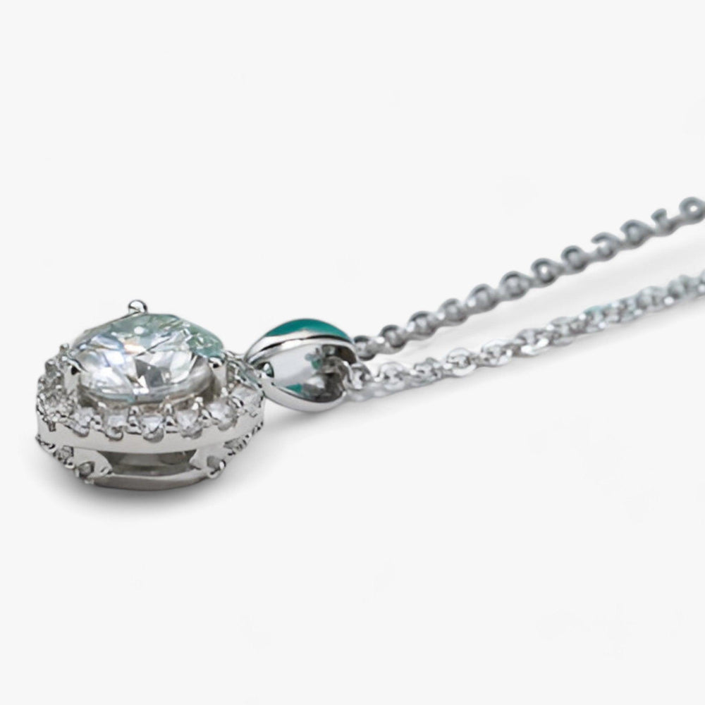 Moissanite Heart Hanger Necklace - Amouria-Nora Luxe