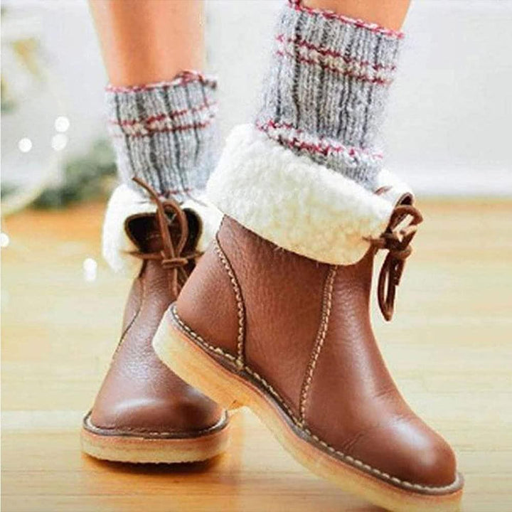 Women's Waterproof Ankle Boots with Warm Lining – Natalja