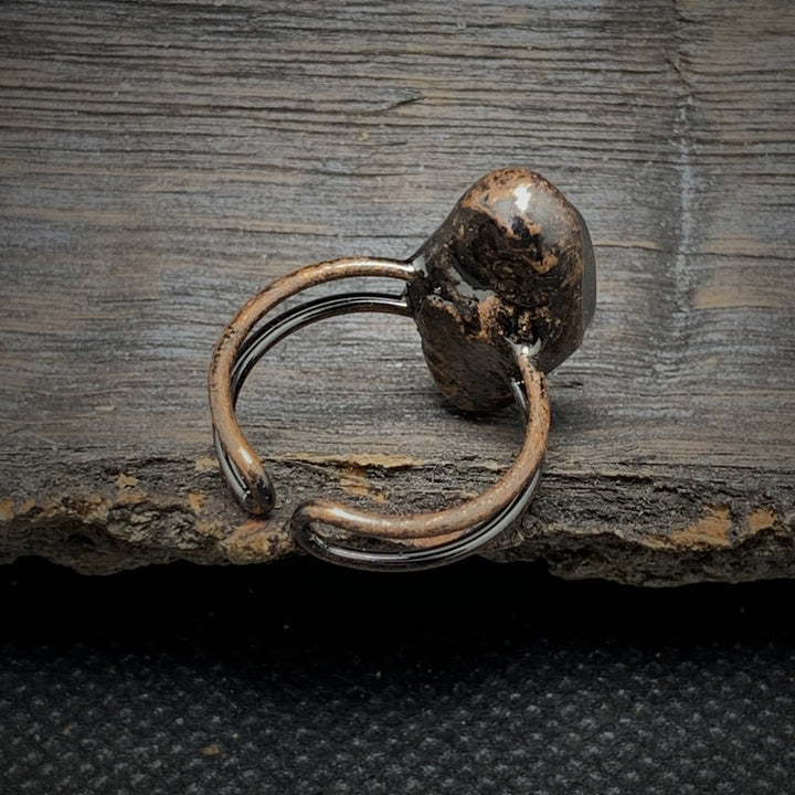 Natural Raw Birthstone Ring - Selina-January & Pomegranate-Nora Luxe