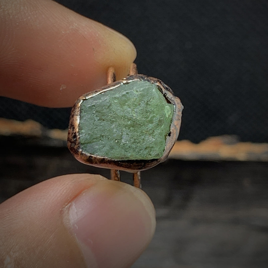 Natural Raw Birthstone Ring - Selina-January & Pomegranate-Nora Luxe