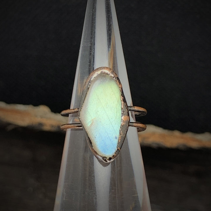 Natural Raw Birthstone Ring - Selina-January & Pomegranate-Nora Luxe