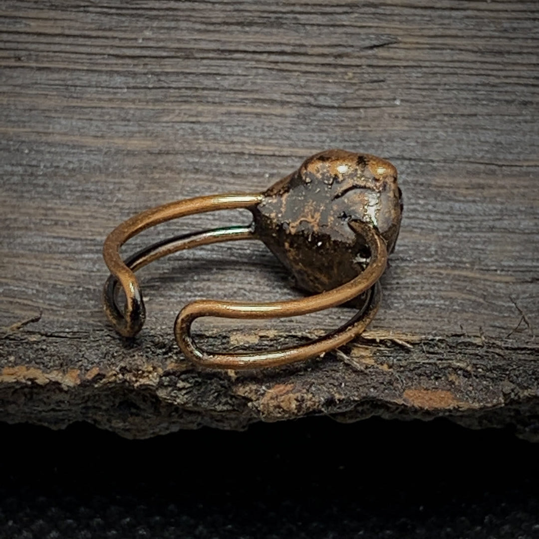 Natural Raw Birthstone Ring - Selina-January & Pomegranate-Nora Luxe
