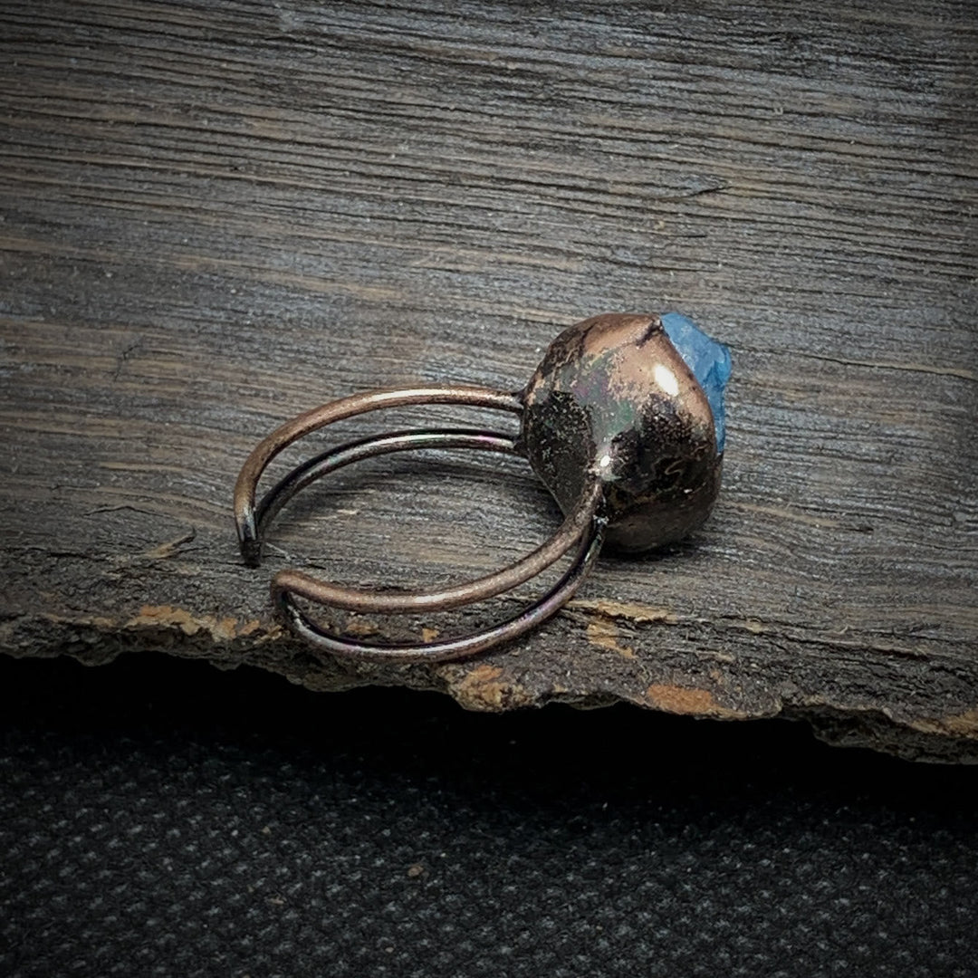 Natural Raw Birthstone Ring - Selina-January & Pomegranate-Nora Luxe