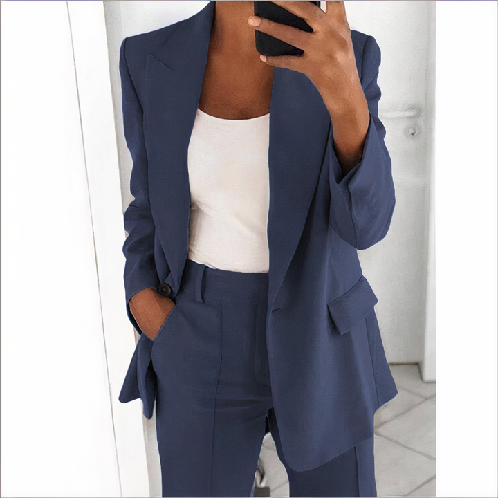 Conjunto de blazer e calças elegante para mulheres - Sanne
