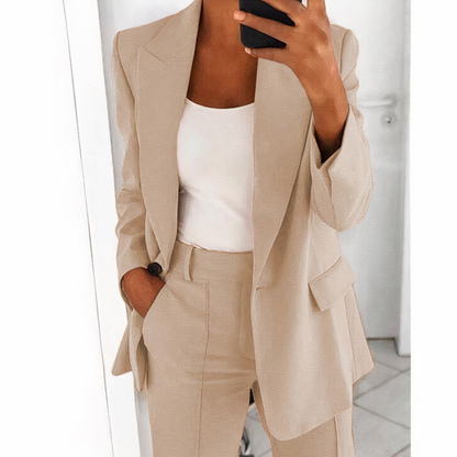 Conjunto de blazer e calças elegante para mulheres - Sanne