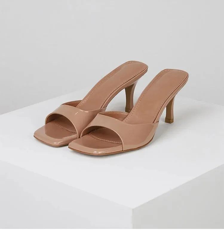 Open back mules for women – Mirella-Camel-5.5-Nora Luxe