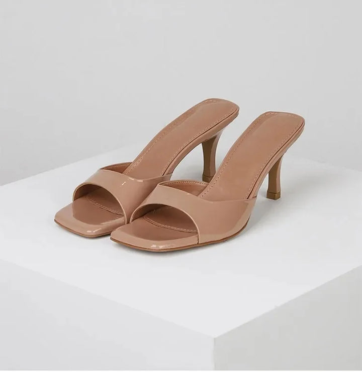 Open back mules for women – Mirella-Camel-5.5-Nora Luxe