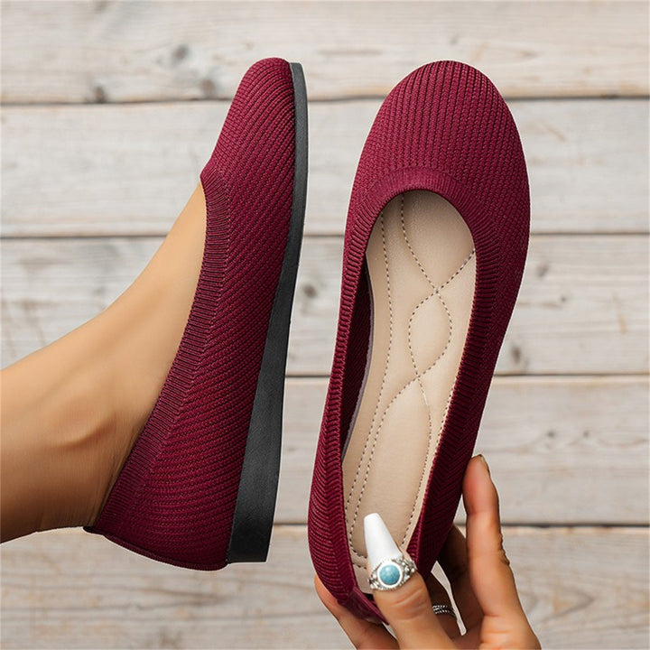 Orthopaedic comfort ballerinas – Camille-Red-3-Nora Luxe