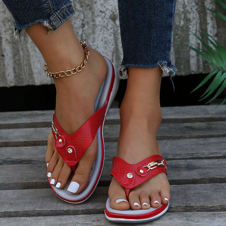Orthopaedic Flip-Flops – Marisole-White-4.5-The Livary