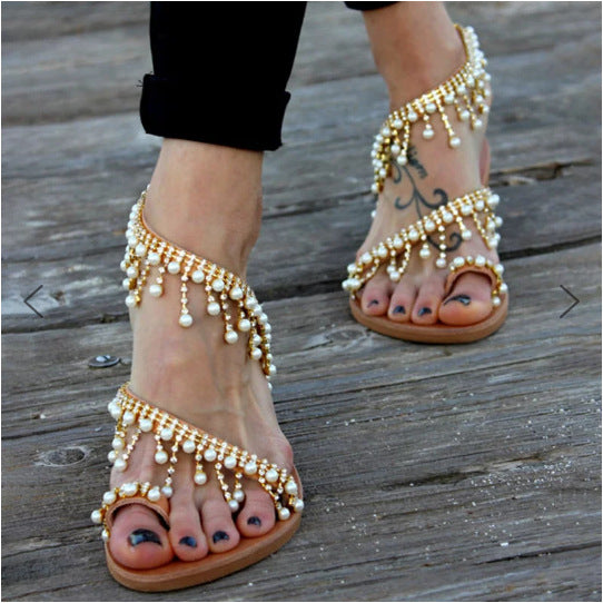 Orthopaedic Ladies' Sandals with Pearl Accent – Amara-3-State of Style