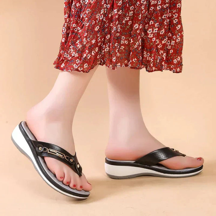 Orthopaedic Ladies Slippers with Soft Sole – Solelite-White-4-State of Style