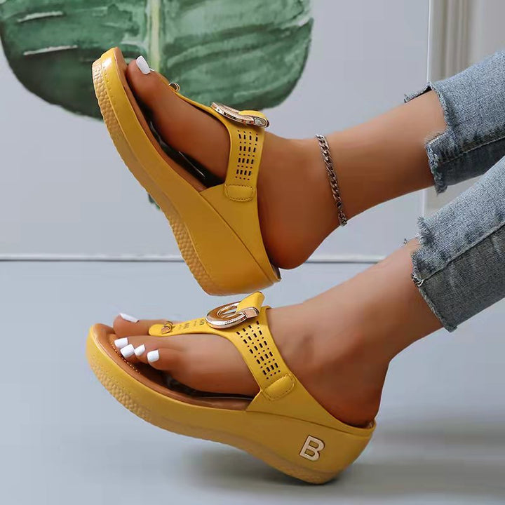 Orthopaedic Ladies Summer Sandals – Livienne-Beige-3-State of Style