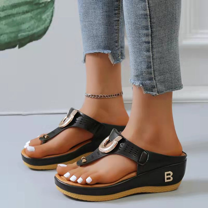 Orthopaedic Ladies Summer Sandals – Livienne-Beige-3-State of Style
