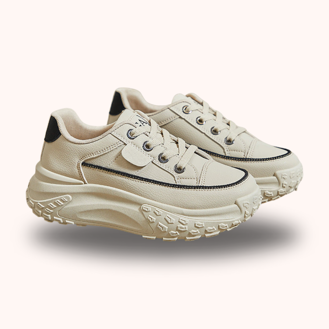 Orthopaedic Shoes for Daily Comfort - FlexiStep-Khaki-2.5-Nora Luxe
