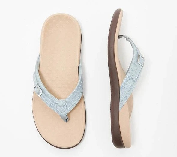 Orthopaedic Women's Flip-Flops – Mira-Light blue-3-State of Style