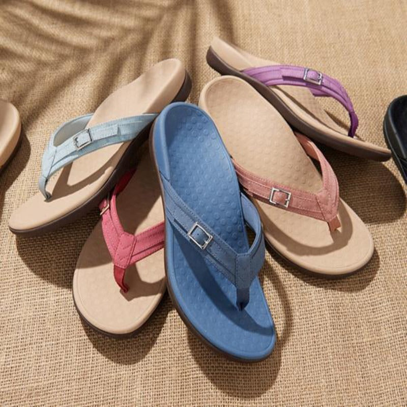 Orthopaedic Women's Flip-Flops – Mira-Pink-3-State of Style