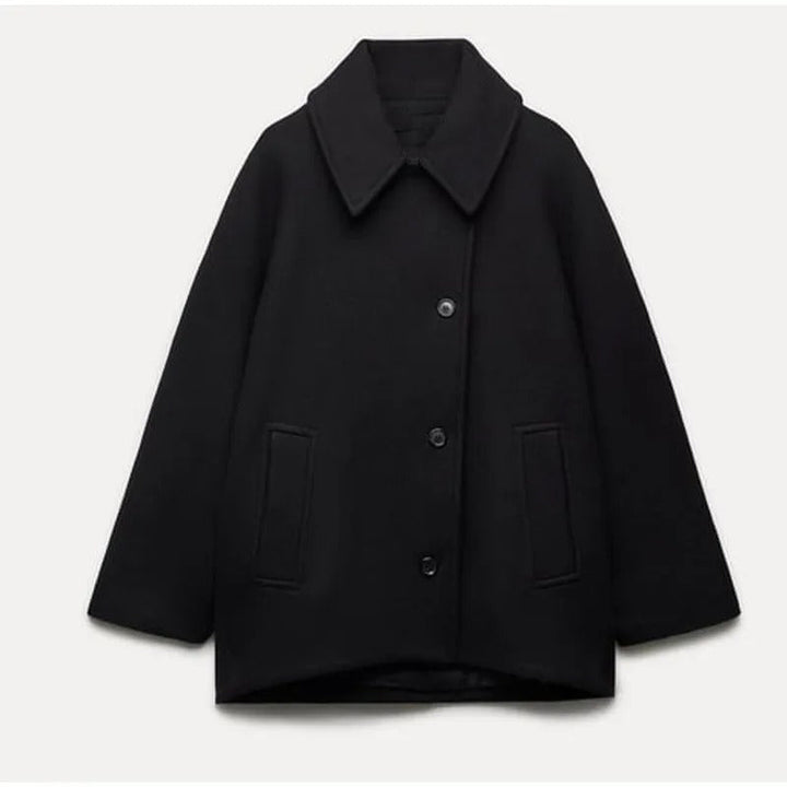 Oversized Stylish Women's Jacket - Amara-Black-XS-Nora Luxe