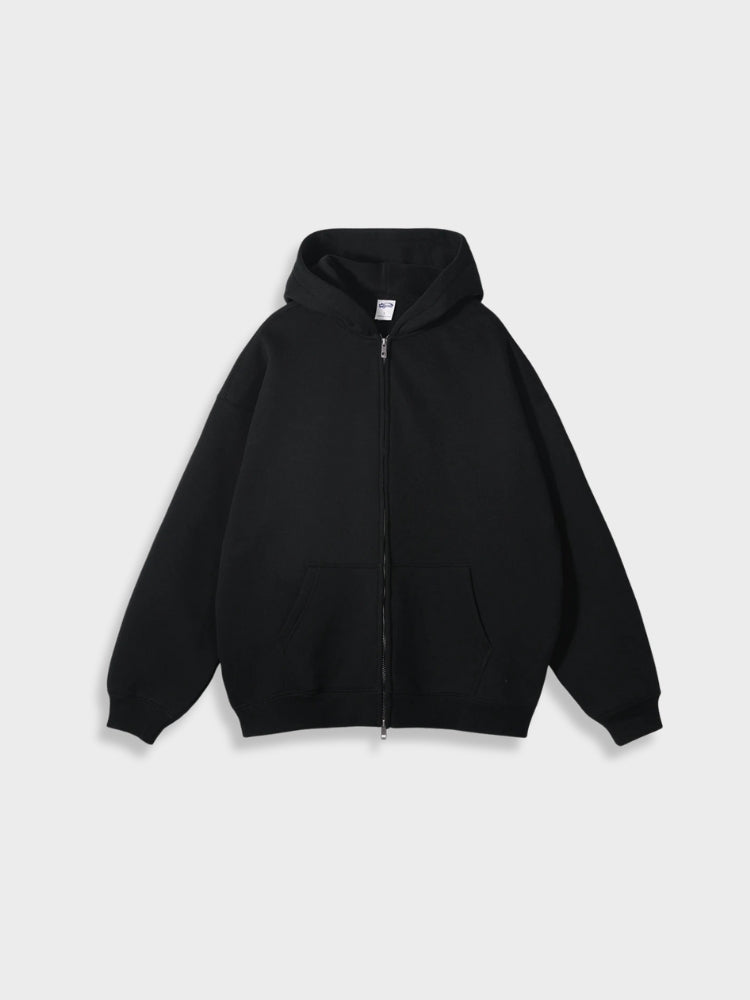 Oversized Vest with Zip - Ava-Black-S-Nora Luxe