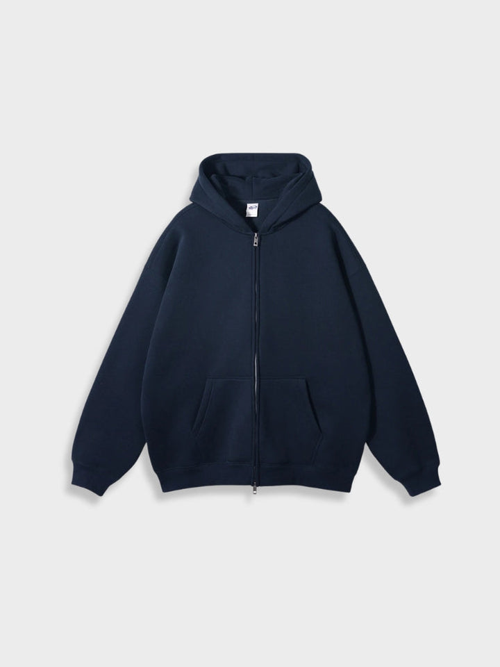 Oversized Vest with Zip - Ava-Marine Blue-S-Nora Luxe