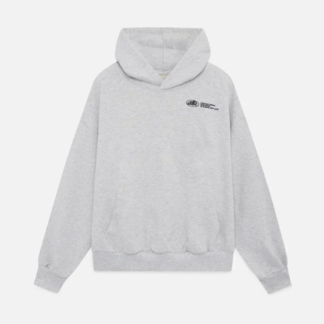 Cuddly autumn hoodie with back print – Love