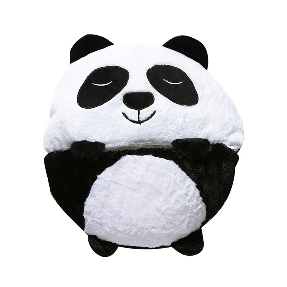 Plush Playmate and Sleeping Bag in one - SnoozeBuddy-Panda-Small (53.1 × 19.7 inches)-Nora Luxe