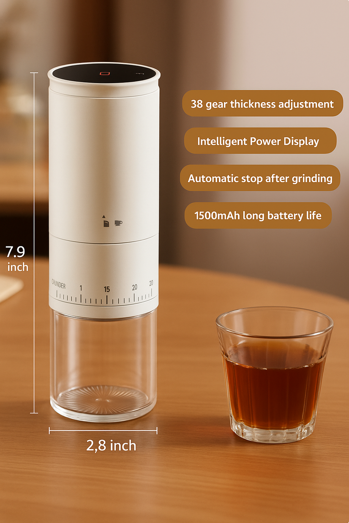 Portable Electric Coffee Grinder - BeanBuddy-Black-Nora Luxe