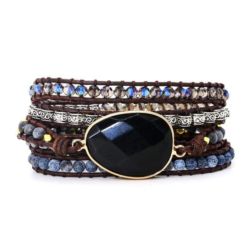 Powerful Onyx Wrap Bracelet - Isadora-Nora Luxe