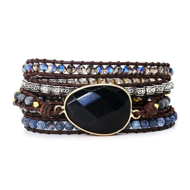 Powerful Onyx Wrap Bracelet - Isadora-Nora Luxe