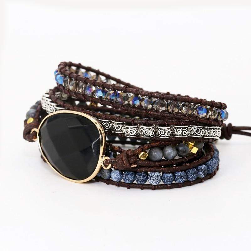 Powerful Onyx Wrap Bracelet - Isadora-Nora Luxe
