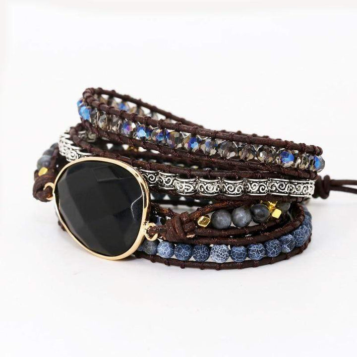 Powerful Onyx Wrap Bracelet - Isadora-Nora Luxe
