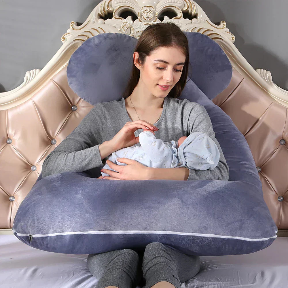 Pregnancy pillow - MammaNest-Dark gray-Nora Luxe